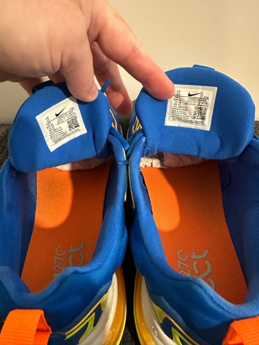 Nike Air Max. 270 React ENG Solar Blue Volt Orange. 🛸 - Picture 6 of 6